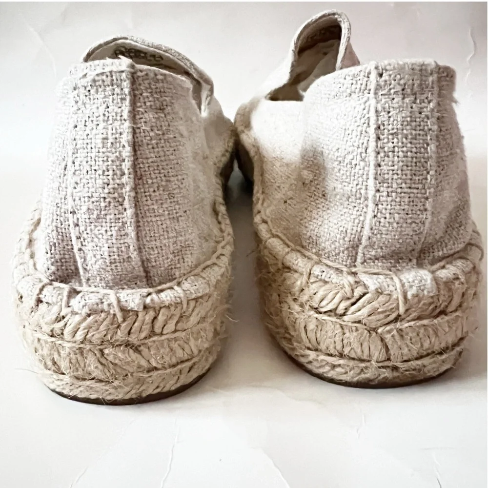 Soludos x Ash Kahn Natural Rainbow Embroidered Platform Espadrilles Size 9